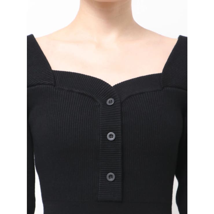 フロントボタンリブニットワンピース | EMODA | 詳細画像21 