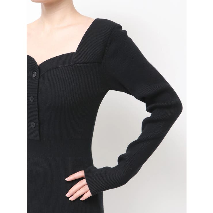 フロントボタンリブニットワンピース | EMODA | 詳細画像22 