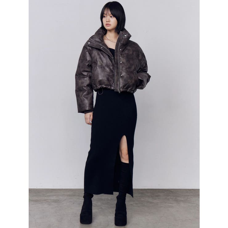 フロントボタンリブニットワンピース | EMODA | 詳細画像4 