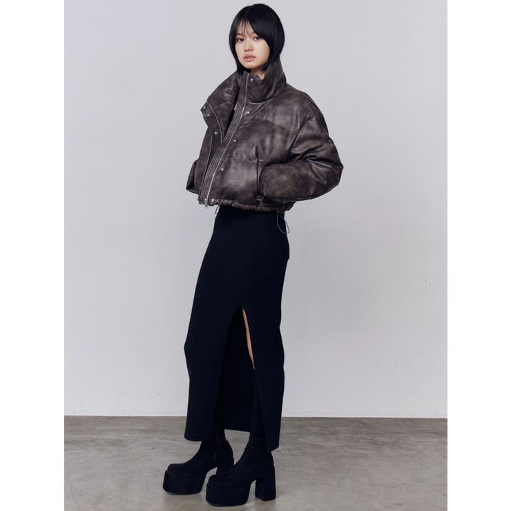 フロントボタンリブニットワンピース | EMODA | 詳細画像5 