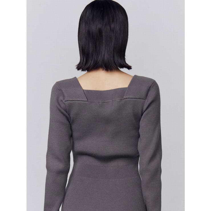 フロントボタンリブニットワンピース | EMODA | 詳細画像9 