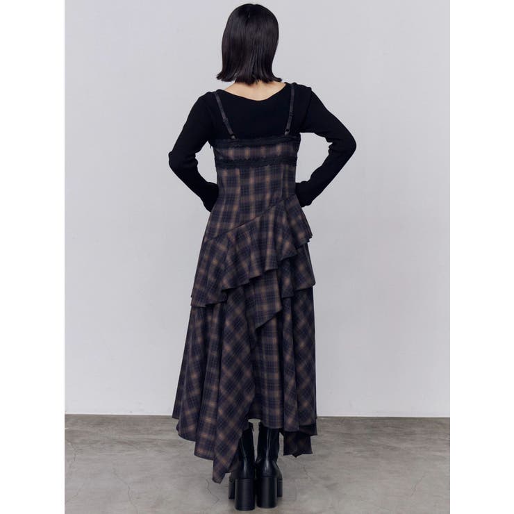 アシンメトリーフリルマキシワンピース | EMODA | 詳細画像10 