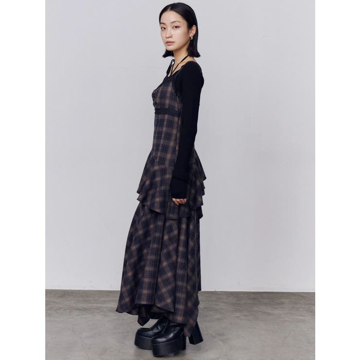 アシンメトリーフリルマキシワンピース | EMODA | 詳細画像9 