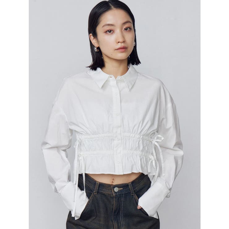 サイドリボンストリングシャツ | EMODA | 詳細画像4 