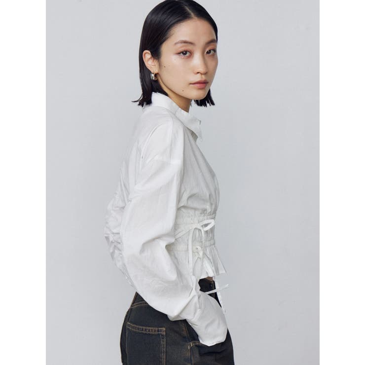 サイドリボンストリングシャツ | EMODA | 詳細画像5 