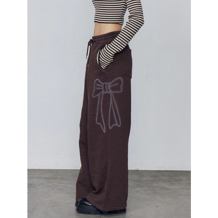 リボングラフィックスウェットパンツ | EMODA | 詳細画像2 