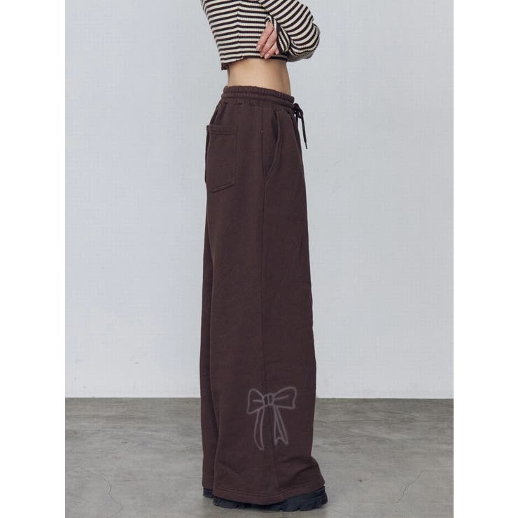 リボングラフィックスウェットパンツ | EMODA | 詳細画像4 