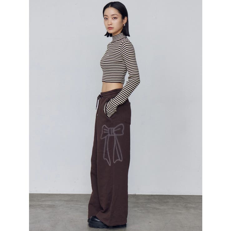 リボングラフィックスウェットパンツ | EMODA | 詳細画像7 