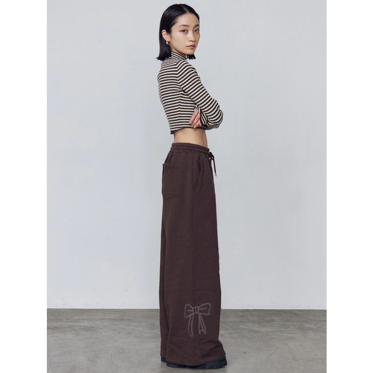 リボングラフィックスウェットパンツ | EMODA | 詳細画像8 