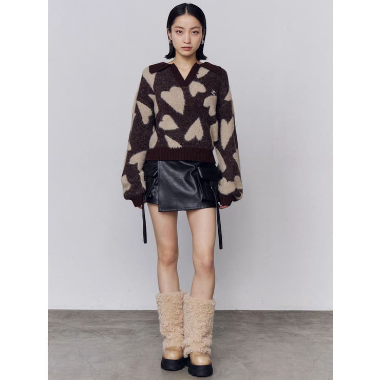 カーゴラップフェイクレザーショートパンツ | EMODA | 詳細画像18 