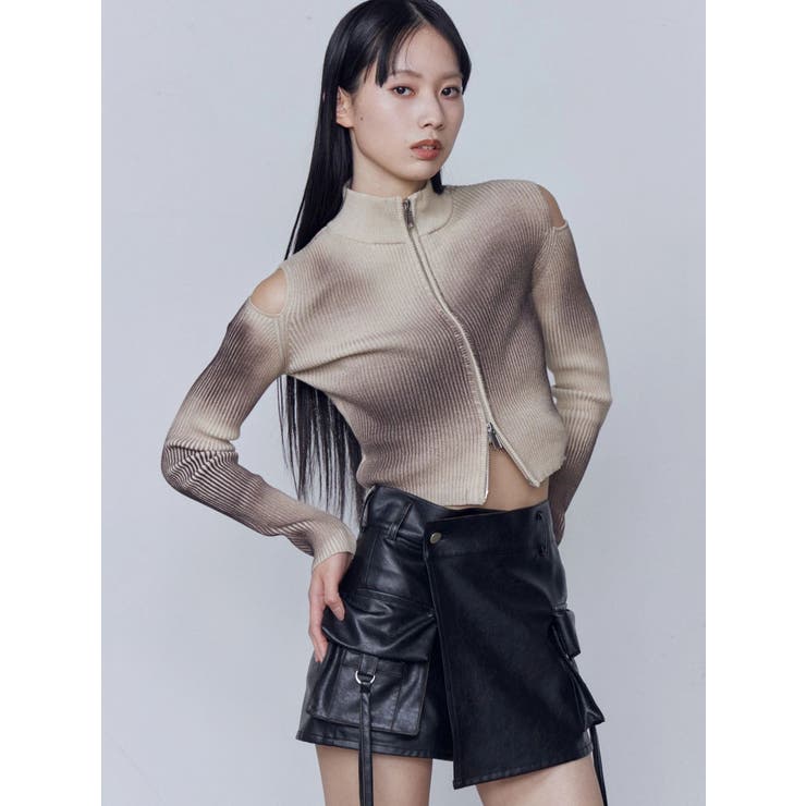 カーゴラップフェイクレザーショートパンツ | EMODA | 詳細画像37 