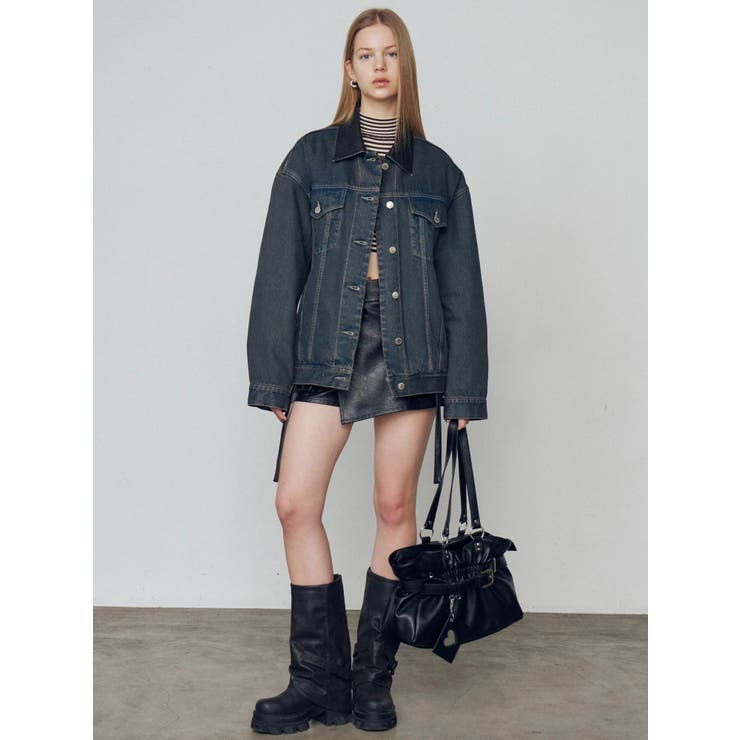 カーゴラップフェイクレザーショートパンツ | EMODA | 詳細画像45 