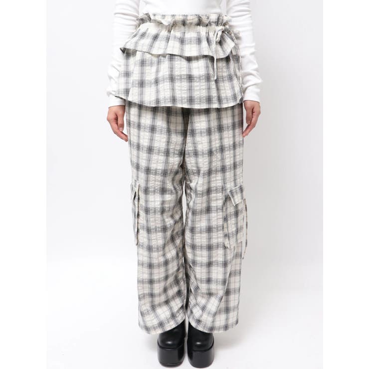 アイボリー | WRAP FRILL SET NYLON PT | EMODA