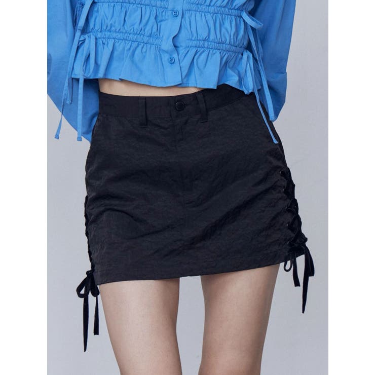 レースアップミニスカート | EMODA | 詳細画像2 