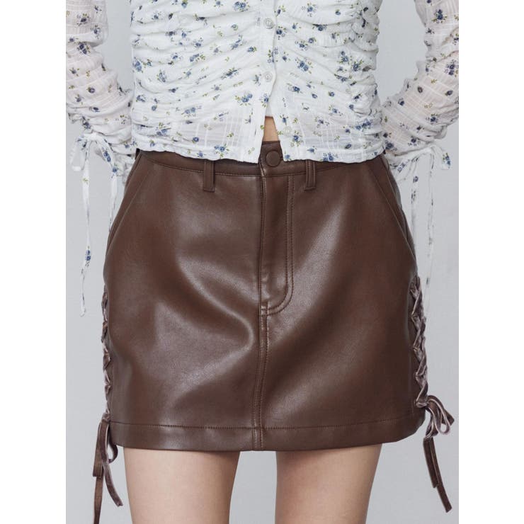 レースアップミニスカート | EMODA | 詳細画像22 