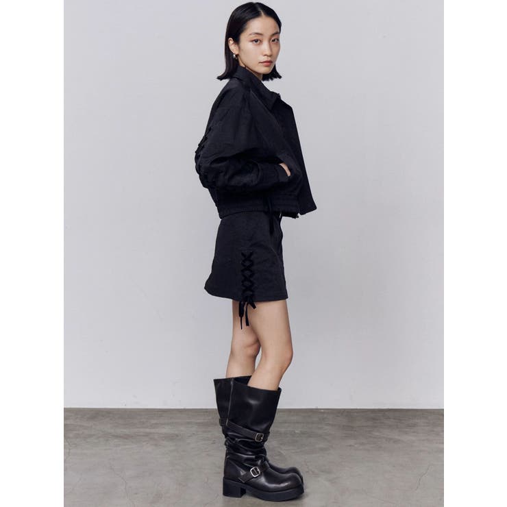 レースアップミニスカート | EMODA | 詳細画像7 