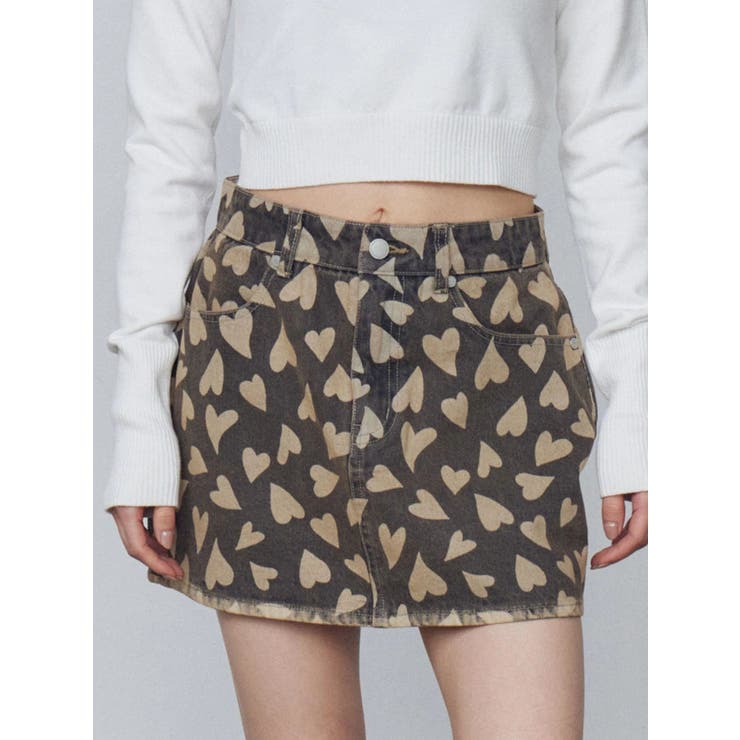 ベージュ | デニムマイクロスカート | EMODA