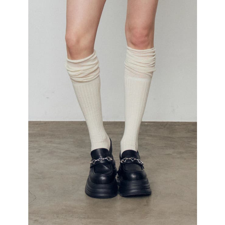 SHEER SWITCHING HIGH SOCKS | EMODA | 詳細画像7 