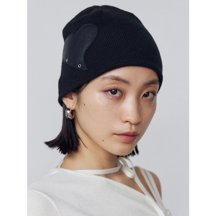 レザーパッチニットキャップ | EMODA | 詳細画像2 