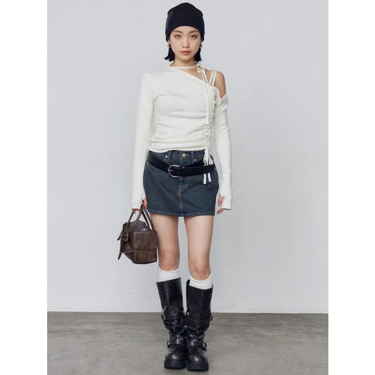 レザーパッチニットキャップ | EMODA | 詳細画像4 