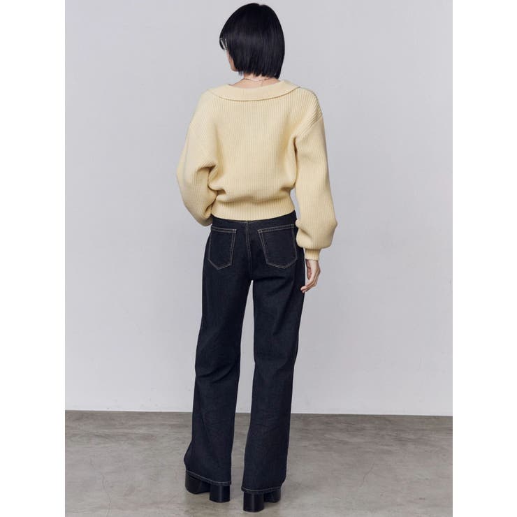 ミッドワイドジャストウエストジーンズ | EMODA | 詳細画像12 