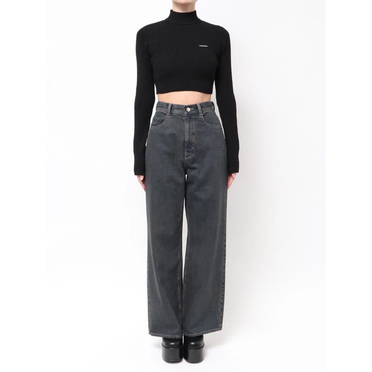 ミッドワイドジャストウエストジーンズ | EMODA | 詳細画像25 