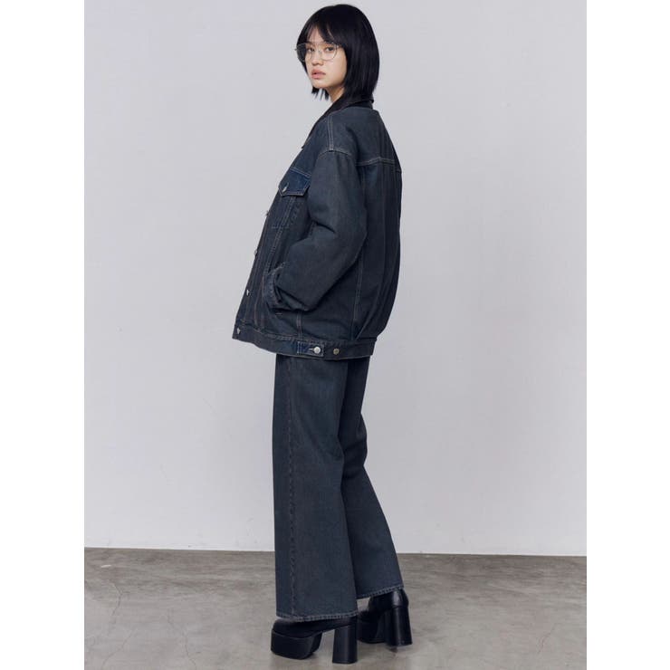 ミッドワイドジャストウエストジーンズ | EMODA | 詳細画像5 