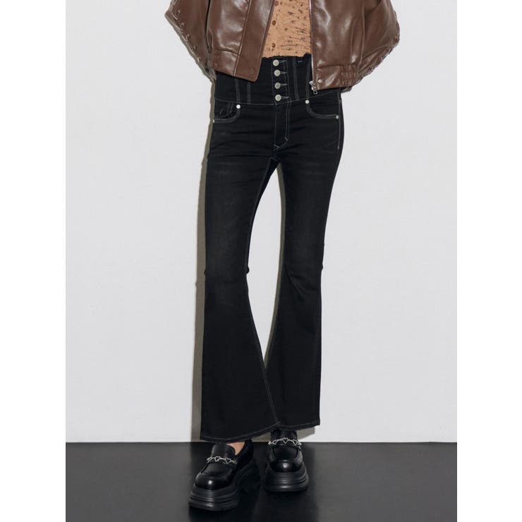 スーパーハイウエストフレアパギンス | EMODA | 詳細画像1 