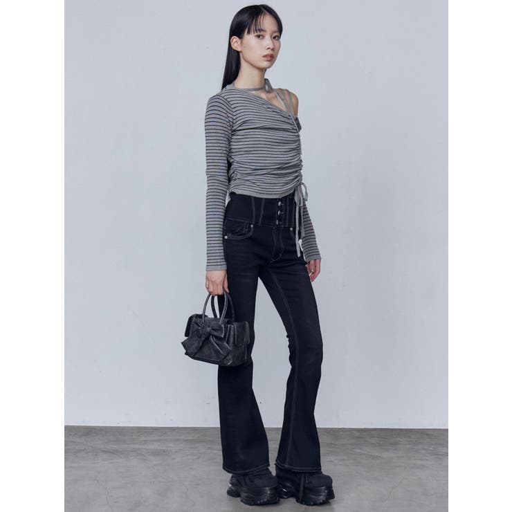 スーパーハイウエストフレアパギンス | EMODA | 詳細画像14 