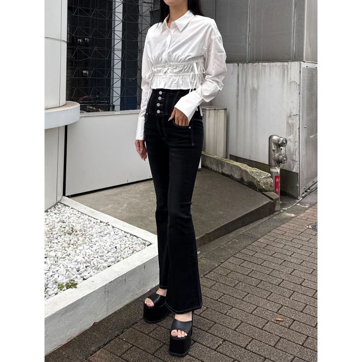 スーパーハイウエストフレアパギンス | EMODA | 詳細画像20 