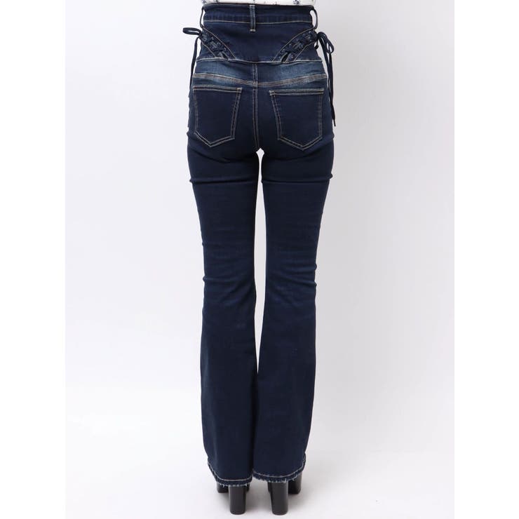 カーブレースアップハイウエストフレアパギンス | EMODA | 詳細画像21 