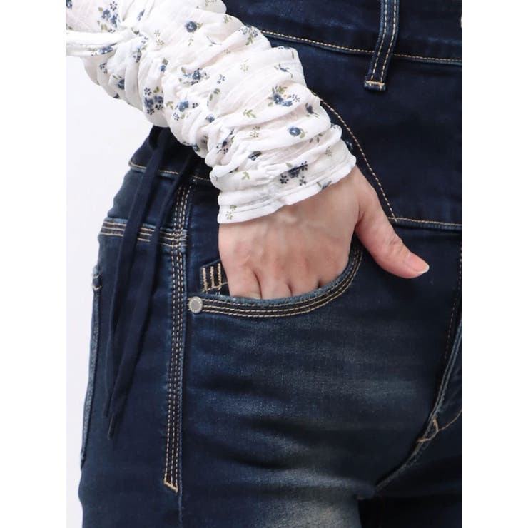 カーブレースアップハイウエストフレアパギンス | EMODA | 詳細画像24 