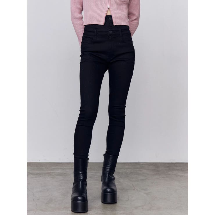 ブラック | 【ELDER】SYMハイウエストデニム | EMODA