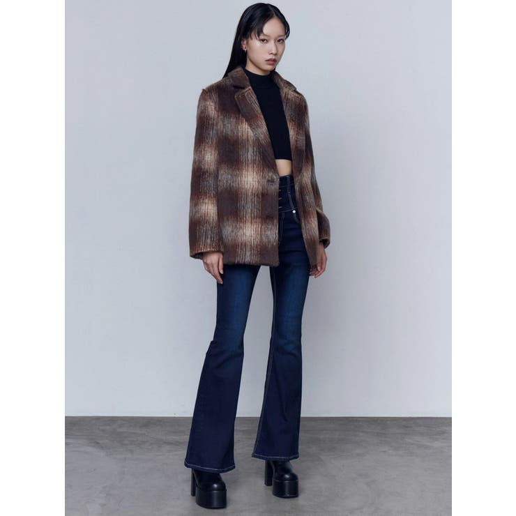 バックリボンフレアハイウエストパギンス | EMODA | 詳細画像14 