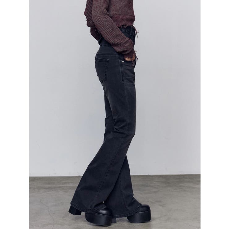 バックリボンフレアハイウエストパギンス | EMODA | 詳細画像26 