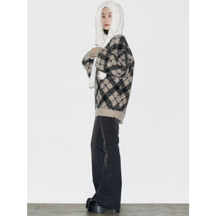 バックリボンフレアハイウエストパギンス | EMODA | 詳細画像50 