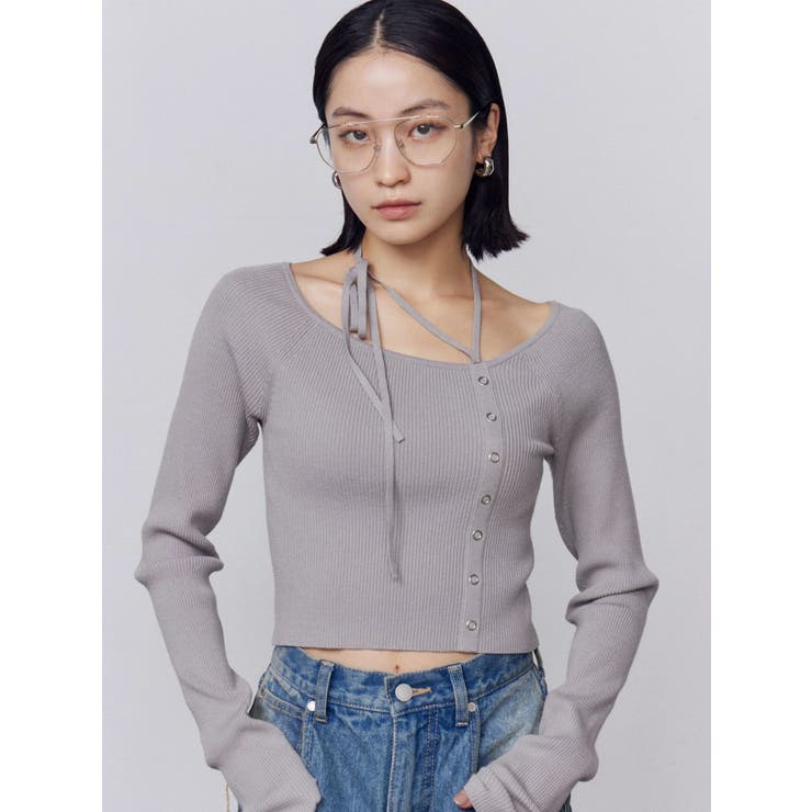 アシンメトリーチョーカーニット | EMODA | 詳細画像13 