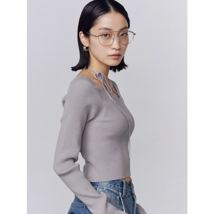 アシンメトリーチョーカーニット | EMODA | 詳細画像14 