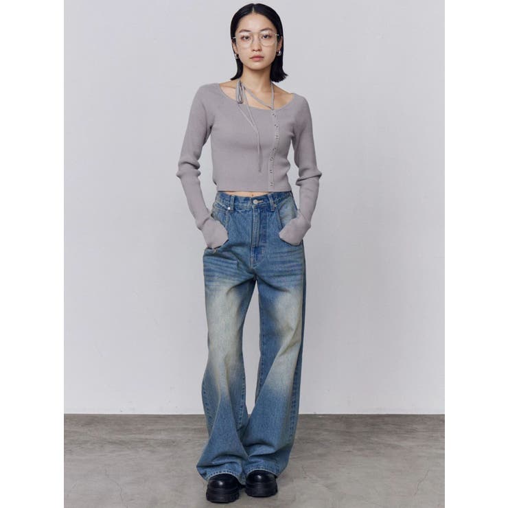 アシンメトリーチョーカーニット | EMODA | 詳細画像17 