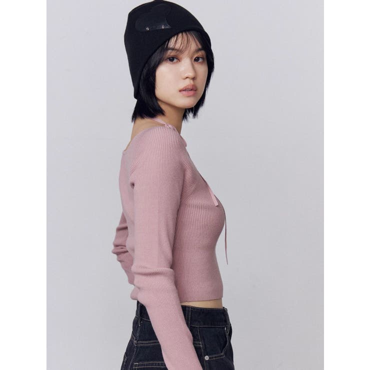 アシンメトリーチョーカーニット | EMODA | 詳細画像21 