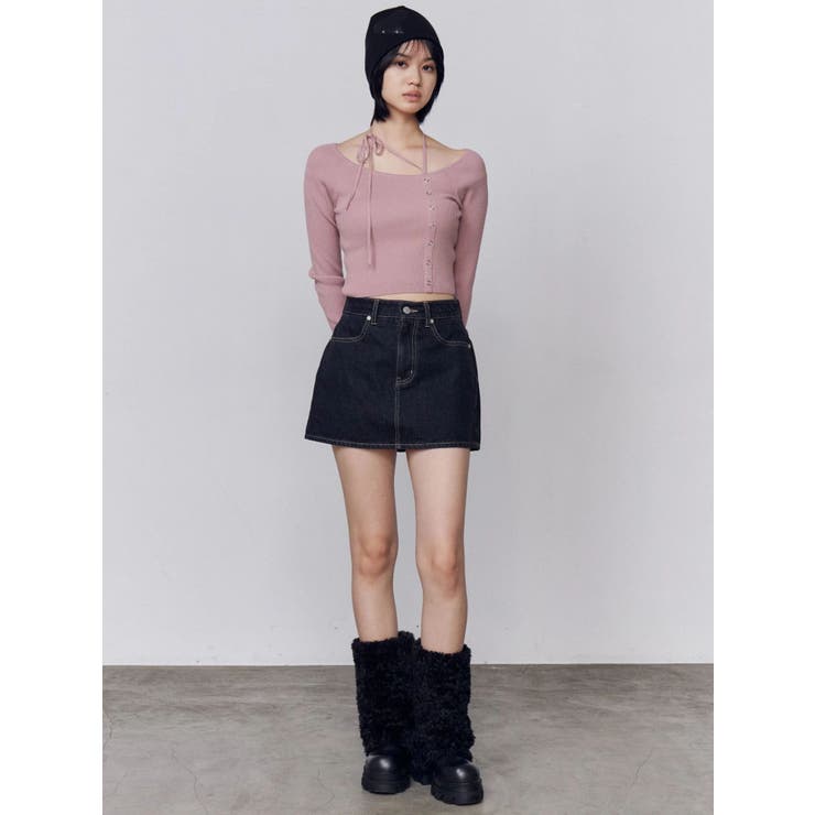 アシンメトリーチョーカーニット | EMODA | 詳細画像22 