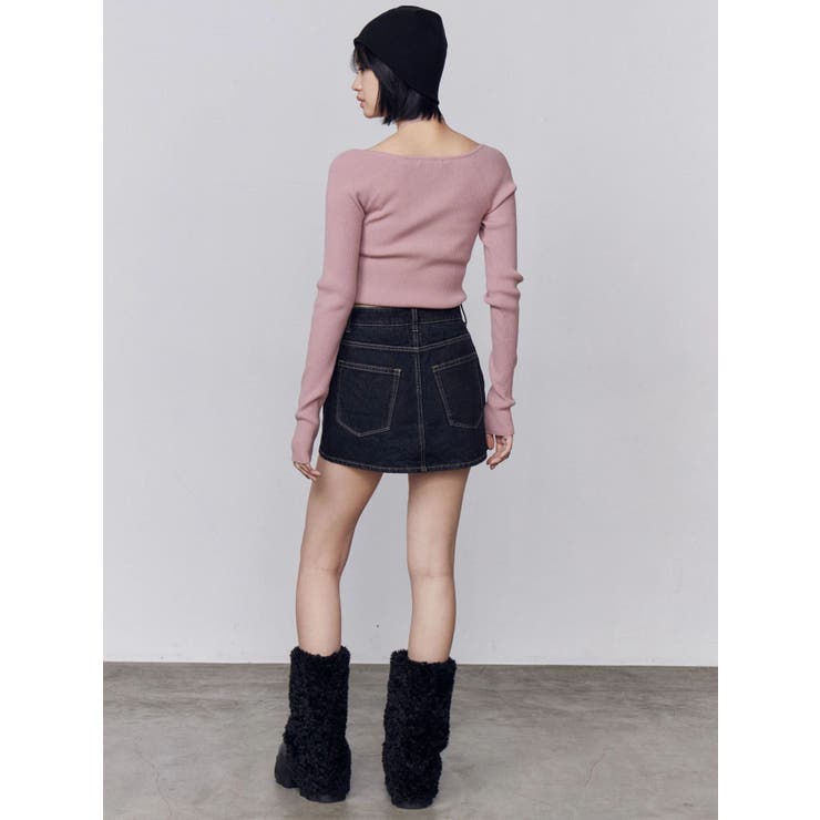 アシンメトリーチョーカーニット | EMODA | 詳細画像23 