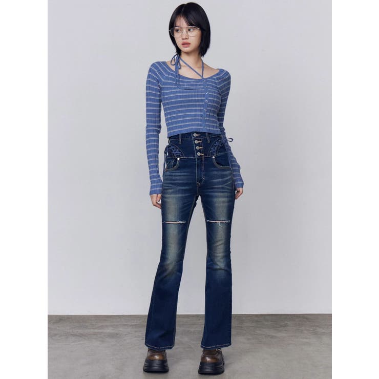 アシンメトリーチョーカーニット | EMODA | 詳細画像27 