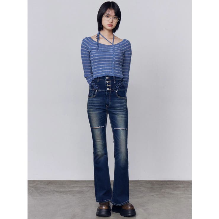 アシンメトリーチョーカーニット | EMODA | 詳細画像28 