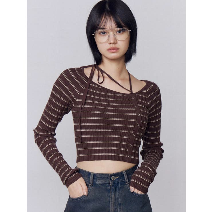 アシンメトリーチョーカーニット | EMODA | 詳細画像30 