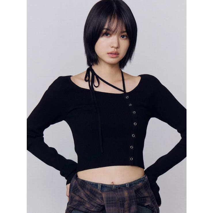 アシンメトリーチョーカーニット | EMODA | 詳細画像34 