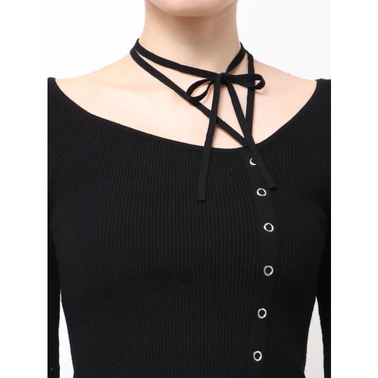 アシンメトリーチョーカーニット | EMODA | 詳細画像43 