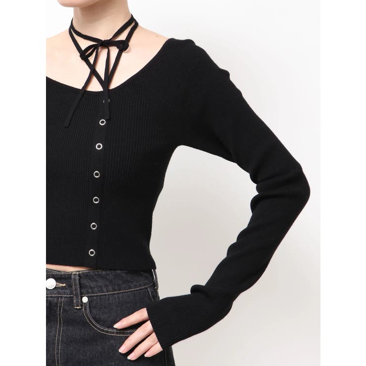 アシンメトリーチョーカーニット | EMODA | 詳細画像44 