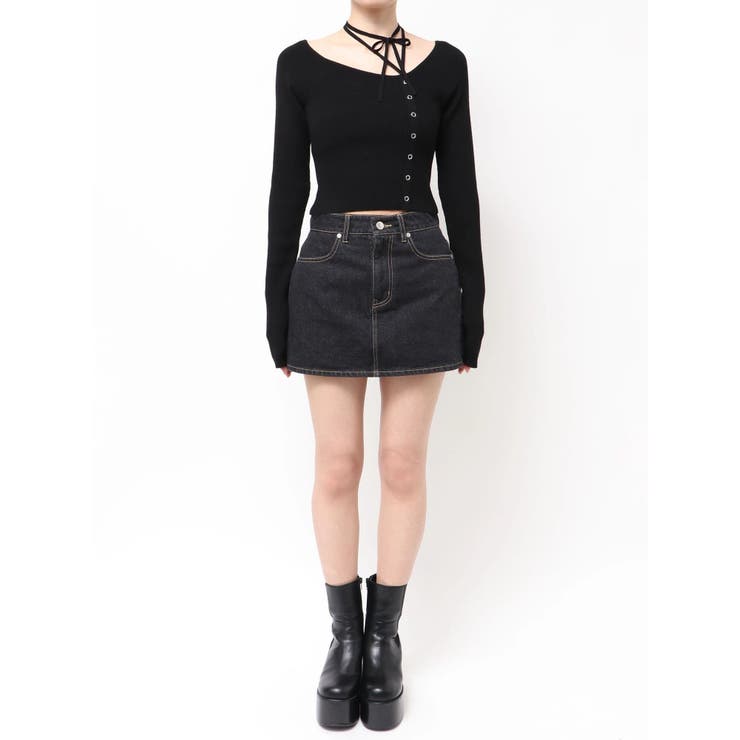 アシンメトリーチョーカーニット | EMODA | 詳細画像47 