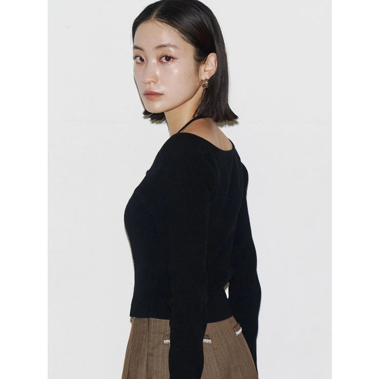 アシンメトリーチョーカーニット | EMODA | 詳細画像9 